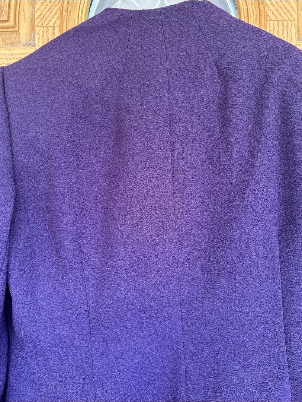 Sag Harbor 14 Petite Plum Buttoned Blazer Jacket skirt set - Picture 6 of 16